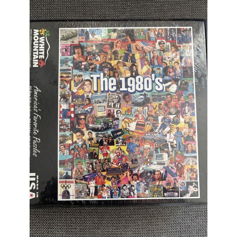 White Mountain The 1980's 1000 pc Puzzle Pop Culture TV Music Movies SEALED!